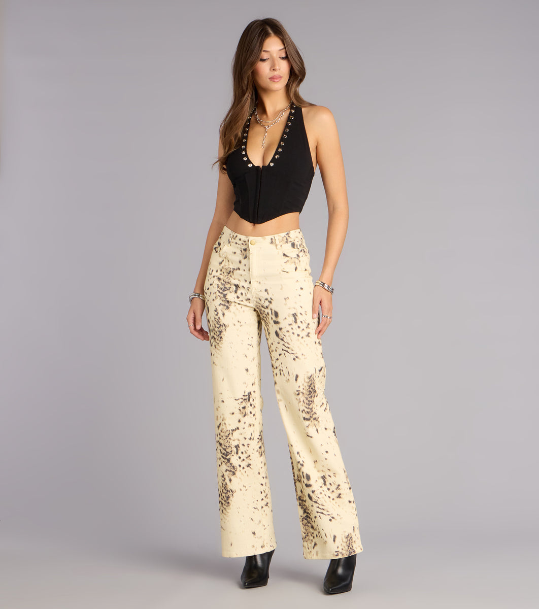Spotted Muse Leopard Wide-Leg Jeans | Windsor