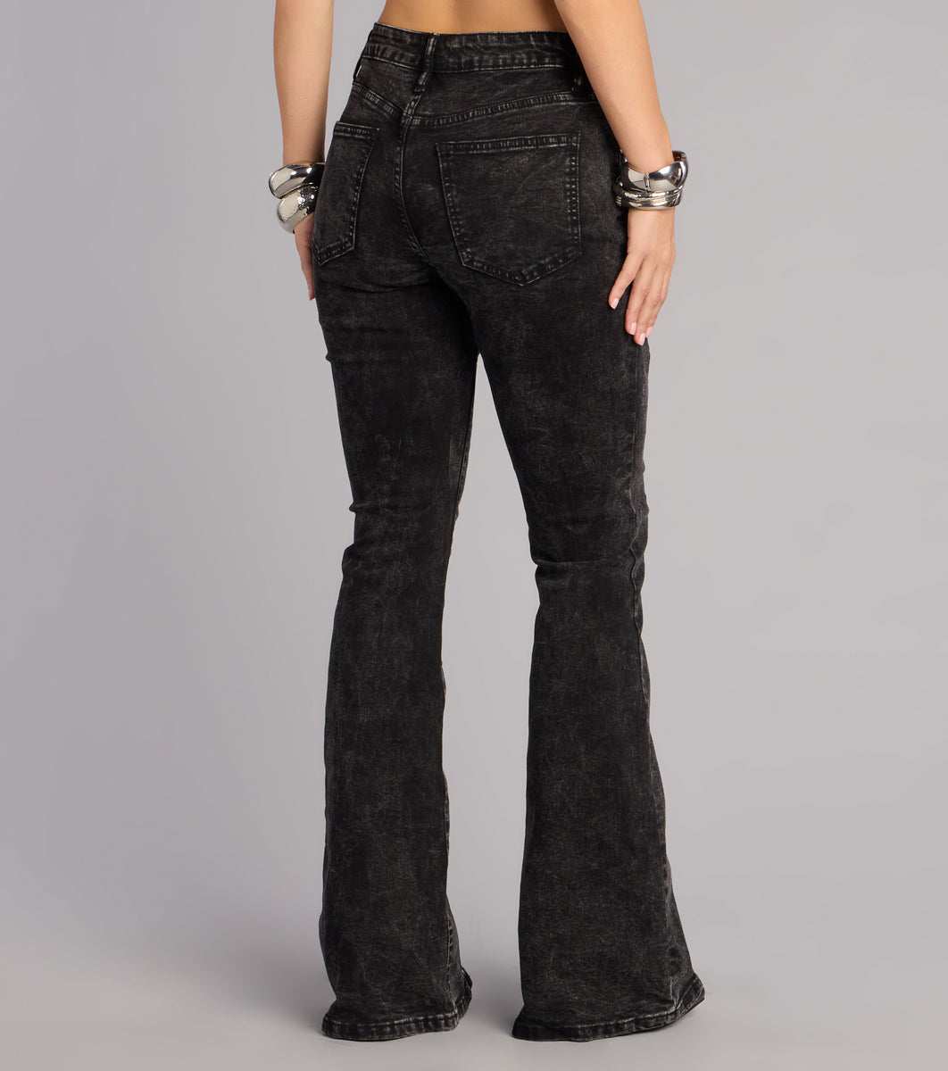 Desert Nights Lace-Up Flare Denim Pants | Windsor