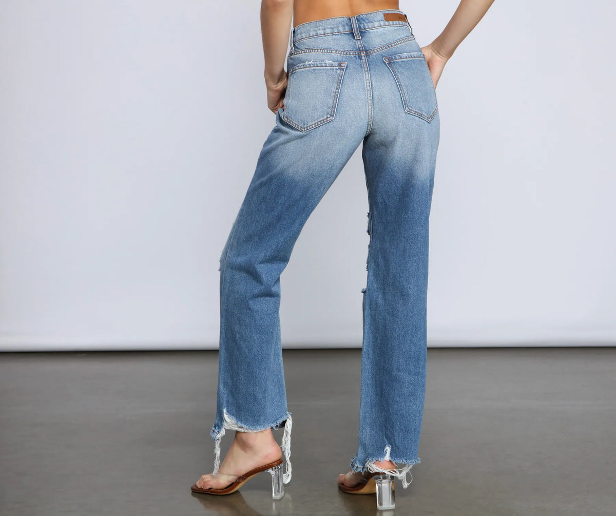 So The Drama High Rise Destructed Boyfriend Jeans | Windsor