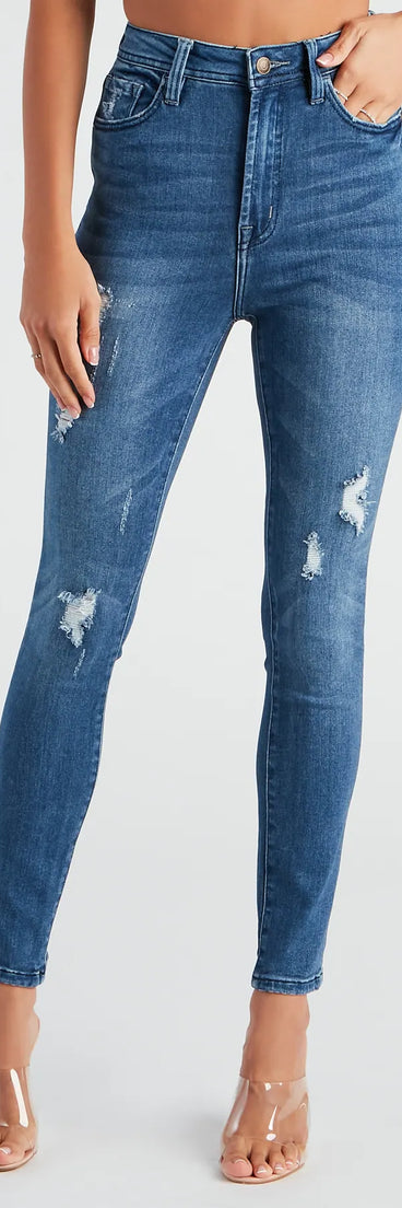Taylor High Rise Distressed Skinny Jeans By Windsor Denim