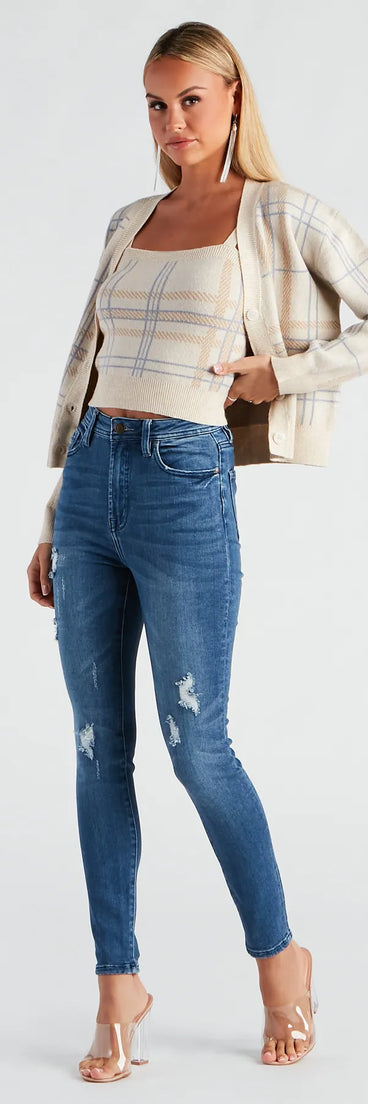 Taylor High Rise Distressed Skinny Jeans By Windsor Denim