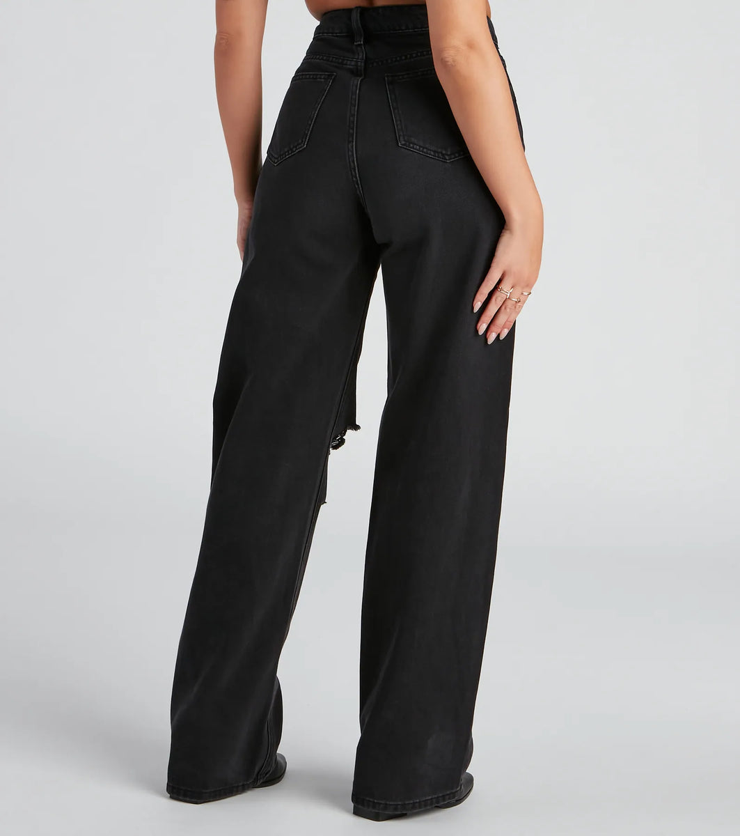 Effortless Edge Wide-Leg Denim Jeans | Windsor