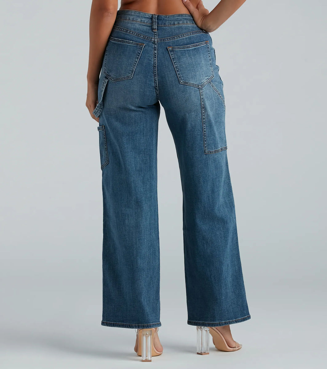 【WONDER WONDER】Back Banding Hem Button Raw Cargo Denim PT 611cpJPJOxL._UY1000_.jpg