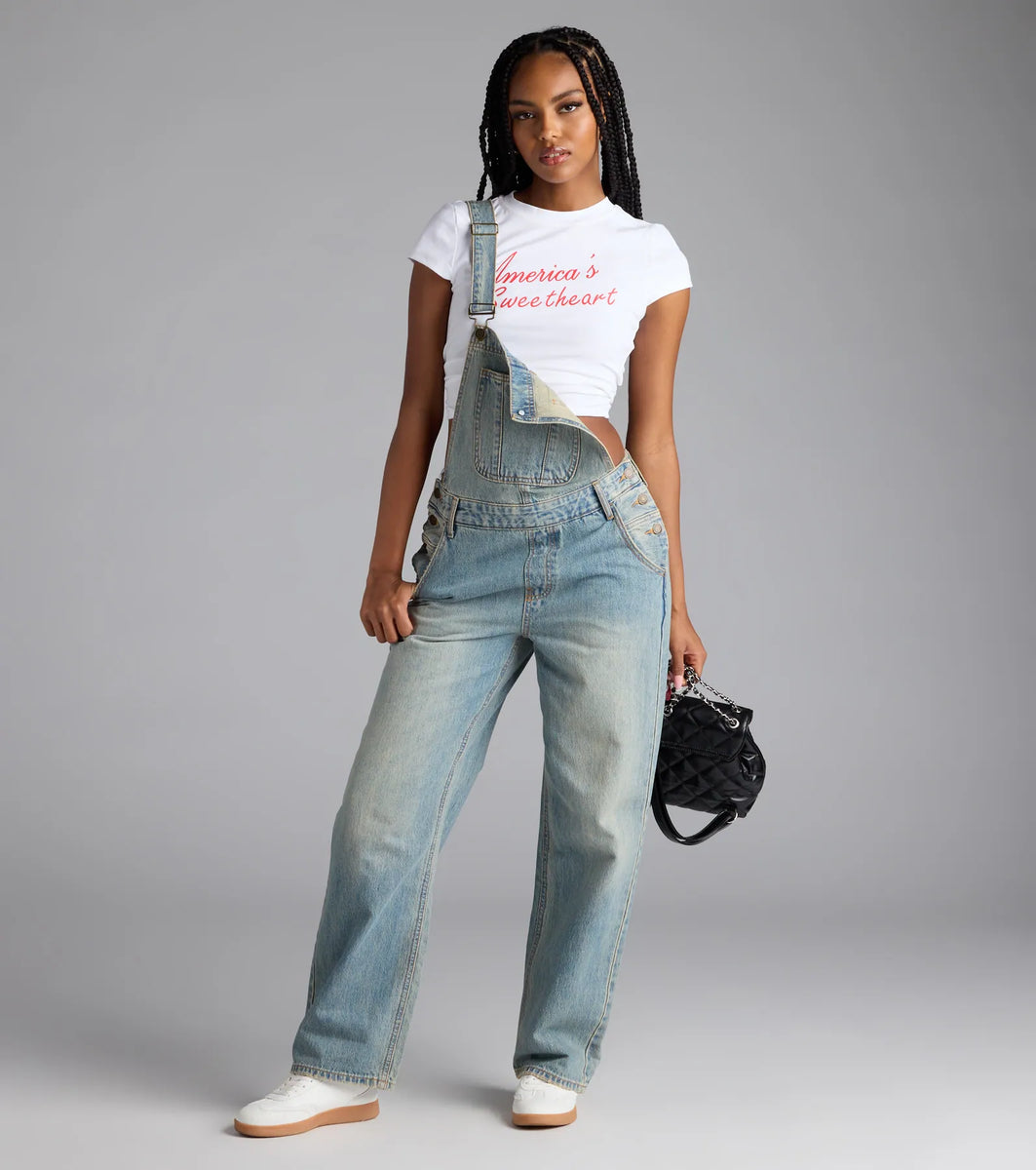 Casual Babe Tinted Denim Overalls | Windsor
