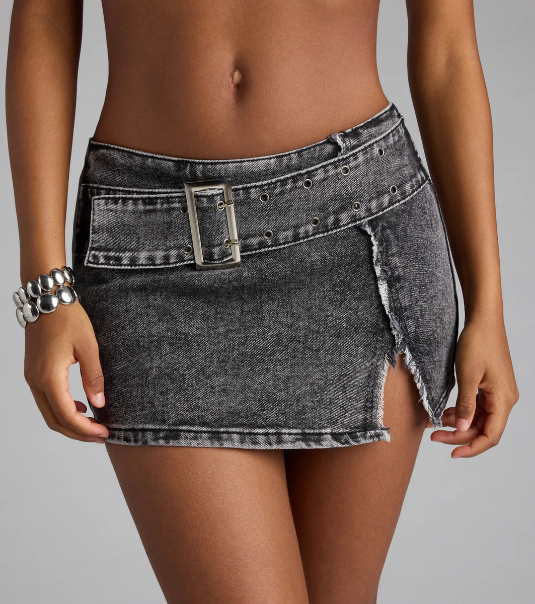 Major Attitude Denim Mini Skort | Windsor