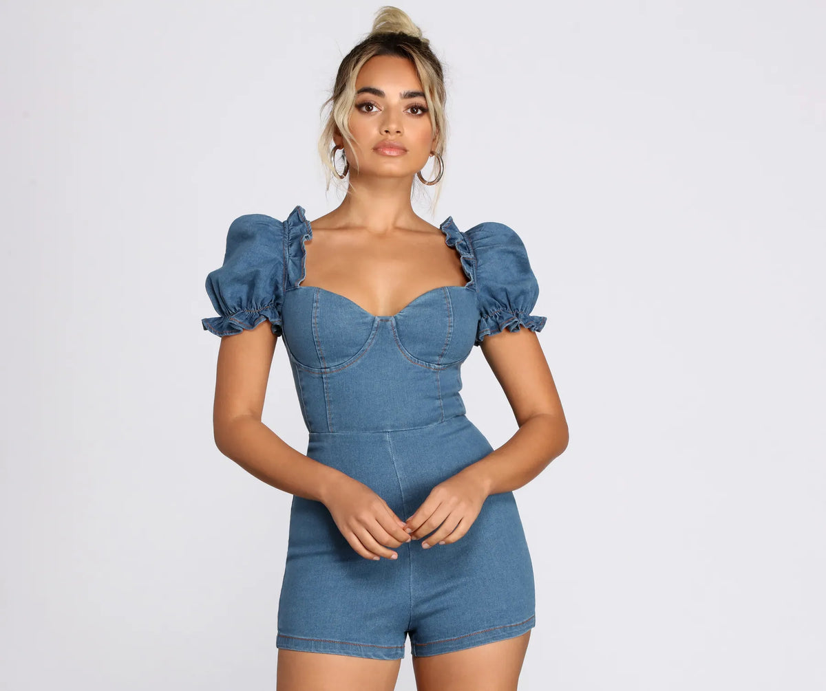 Casual Cutie Denim Romper | Windsor