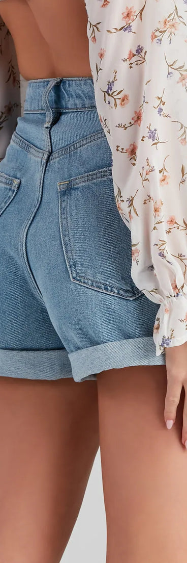 Reese High Rise Denim Shorts By Windsor Denim