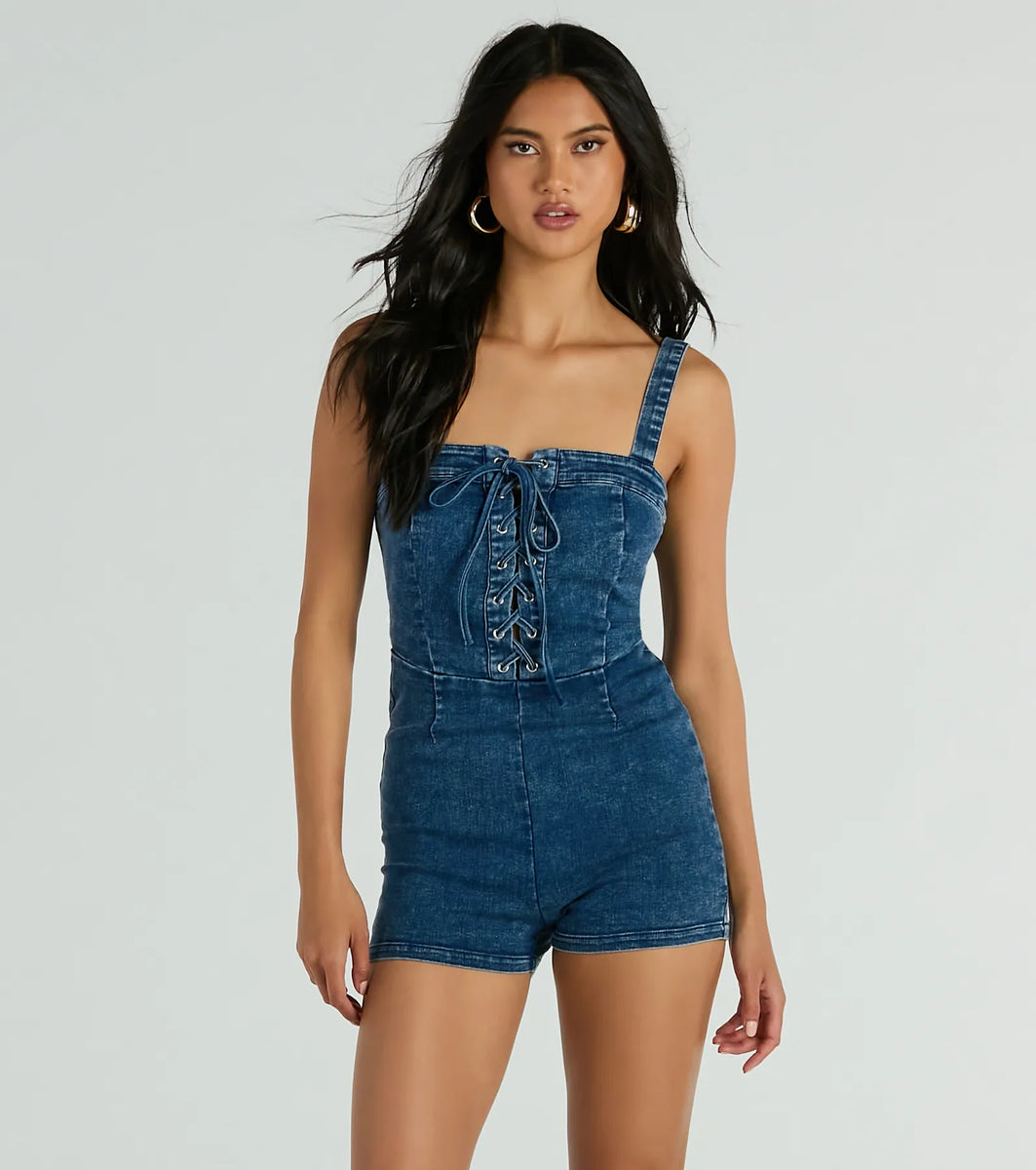 bibiyデニムロンパース MATHILDA DENIM ROMPERS bibiyデニムロンパース MATHILDA DENIM ROMPERS
