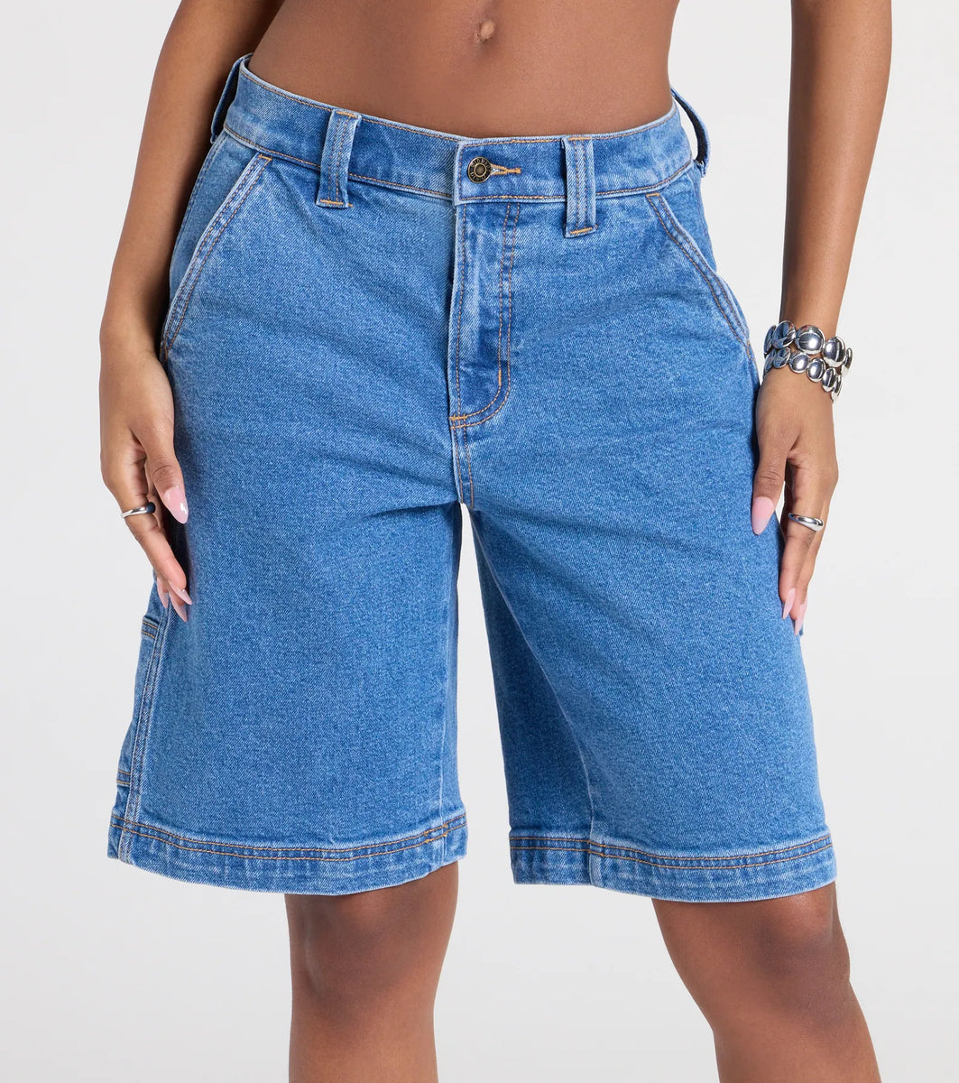 【SATIIIZ】Dayburn Washing Bermuda Denim Pants Dayburn Washing Bermuda Denim Pants - satiiiz