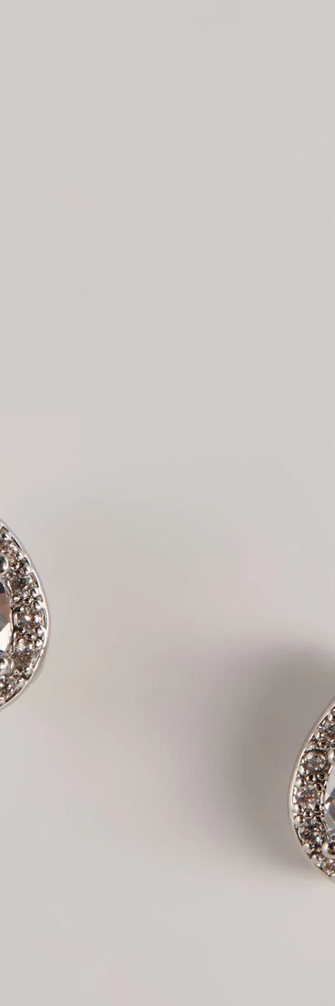 Found A Stud Teardrop Cubic Zirconia Earrings