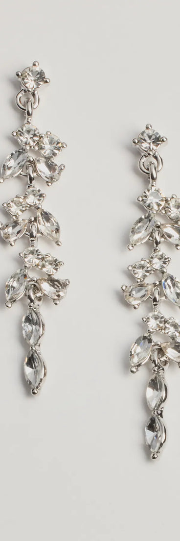 Twinkling Radiance Rhinestone Linear Earrings