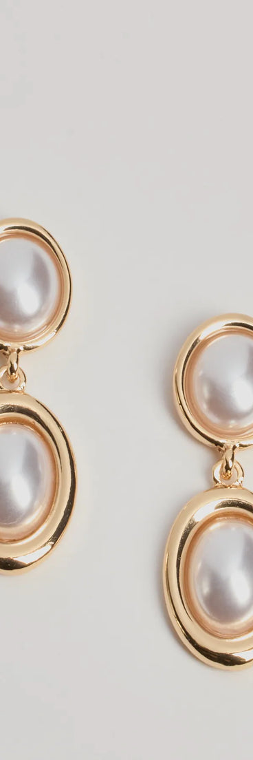 Vintage Luxe Faux Pearl Drop Earrings