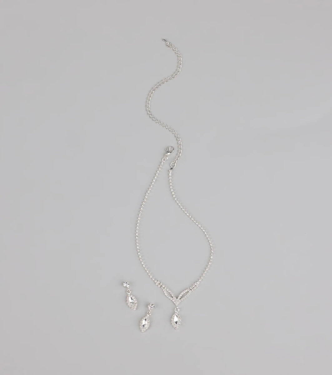 Elegance in Every Drop Necklace and Earrings Set | Windsor