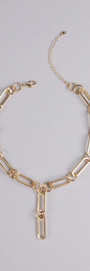 Link Up Luxe Lariat Statement Necklace