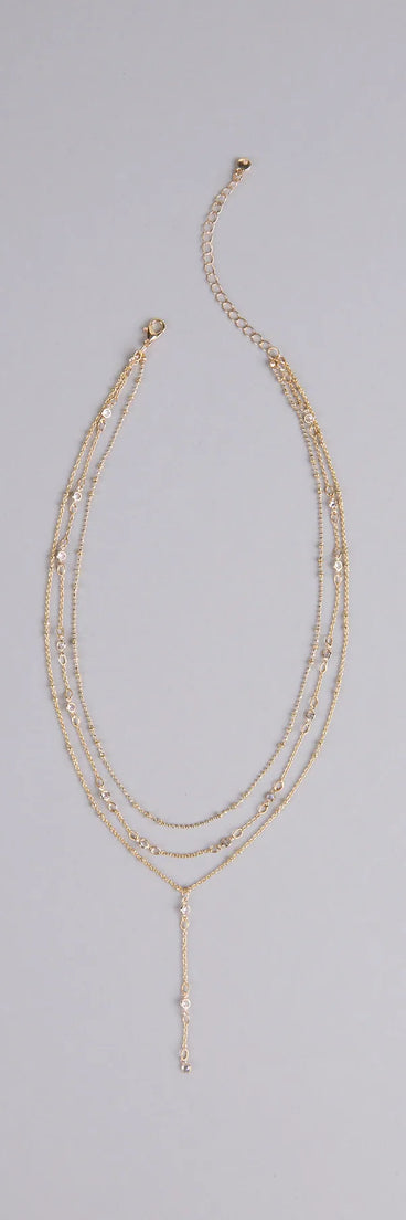 Best Version Rhinestone Layered Necklace