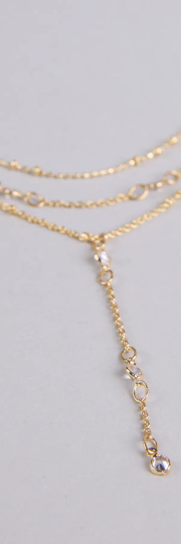 Best Version Rhinestone Layered Necklace