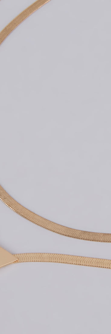 Double Trouble Snake Chain Lariat Necklace Set