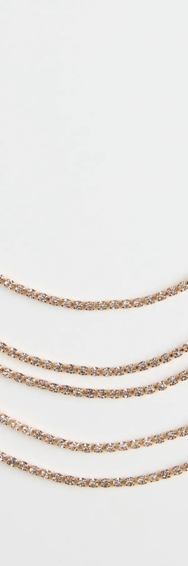 Perfect Girl Layered Rhinestone Necklace