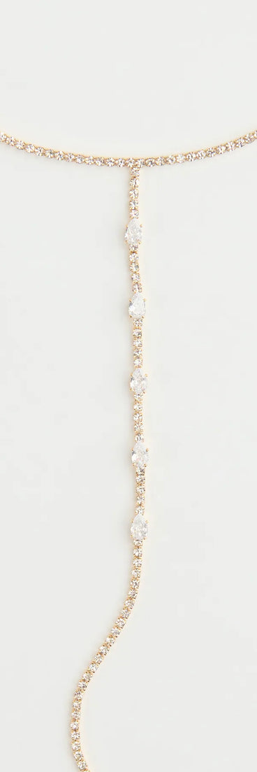 Glam Allure Cubic Zirconia Long Lariat Necklace