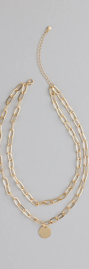 Level Up Layered Paperclip Chain Necklace