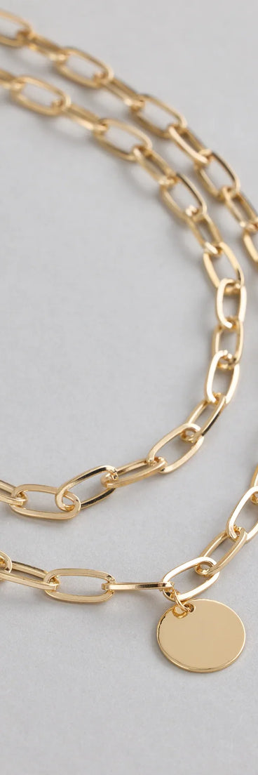Level Up Layered Paperclip Chain Necklace