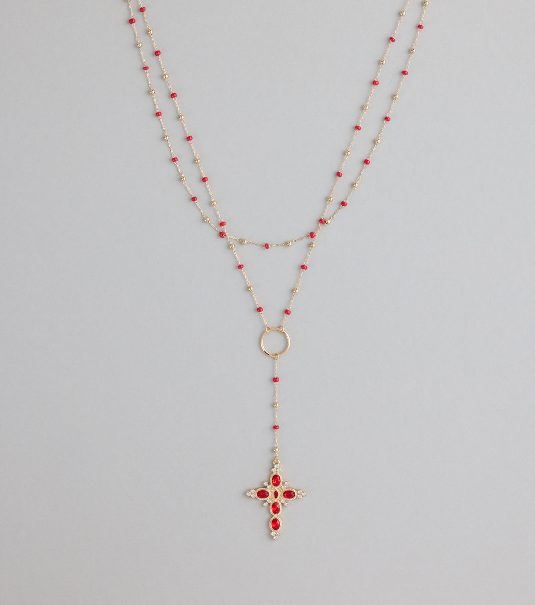 Bless Your Drama Layered Cross Necklace | Windsor
