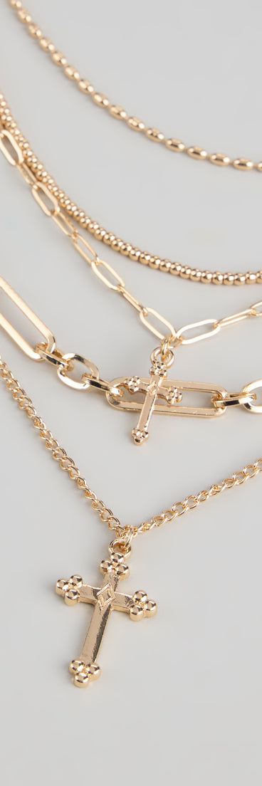 Layered Faith Chain Necklace