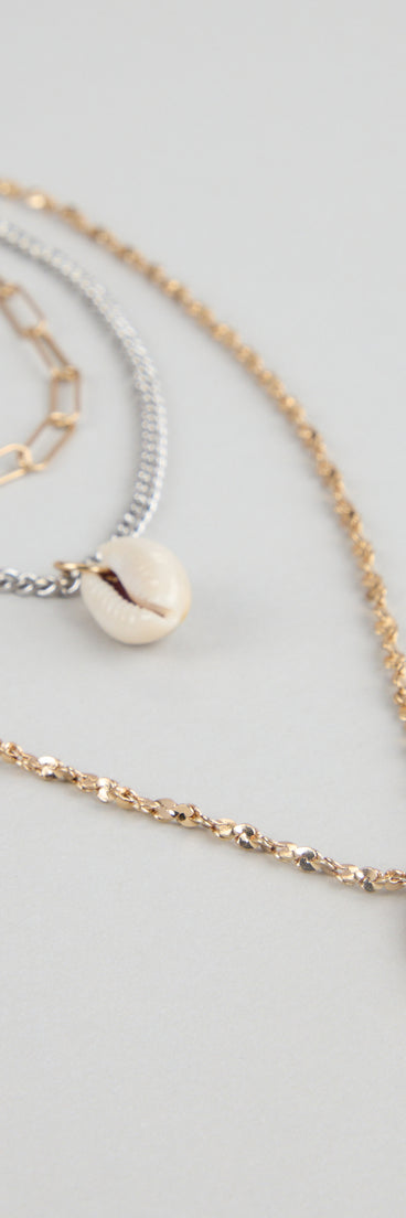 Layer Slayer Mixed Chain Pendant Necklace