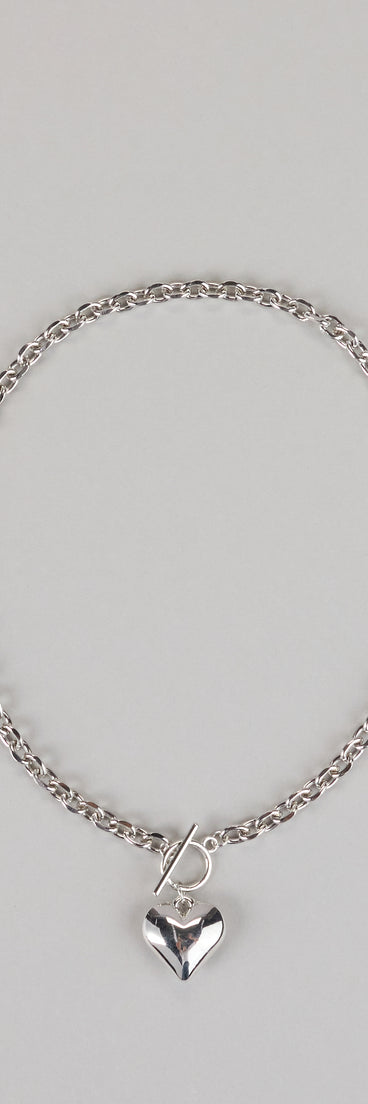 Love On Lock Heart Chain Necklace