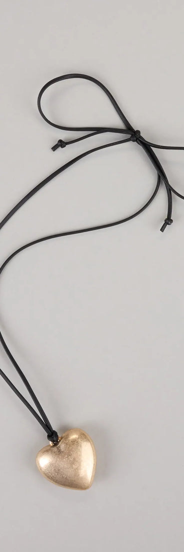 Keep It Cute Heart Cord Necklace