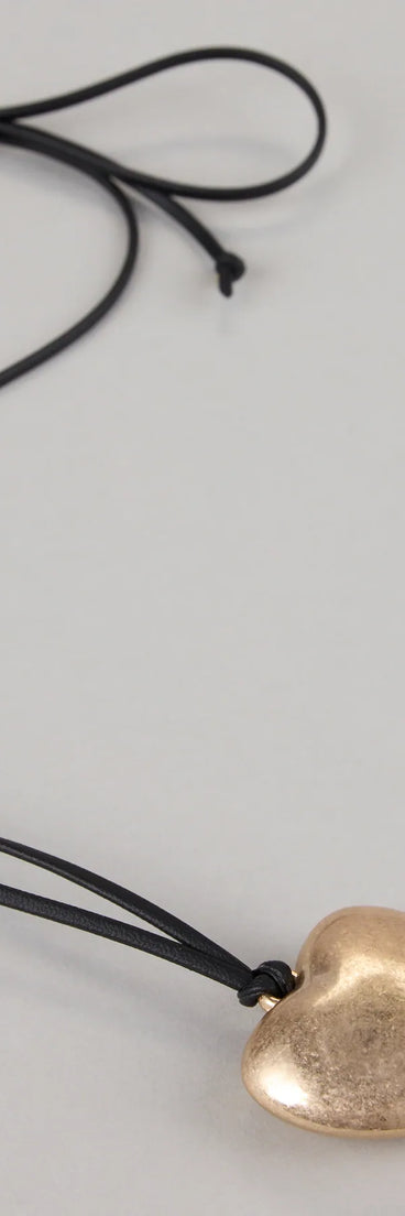 Keep It Cute Heart Cord Necklace