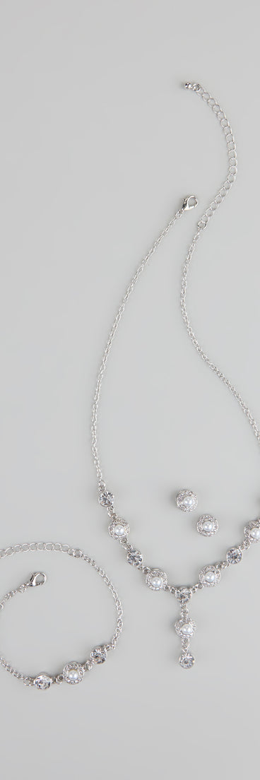 Pearl Glow Rhinestone Jewelry Set