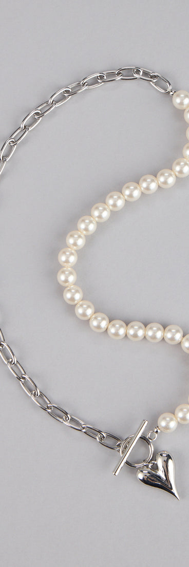 Mixed Feelings Chain Pearl Necklace