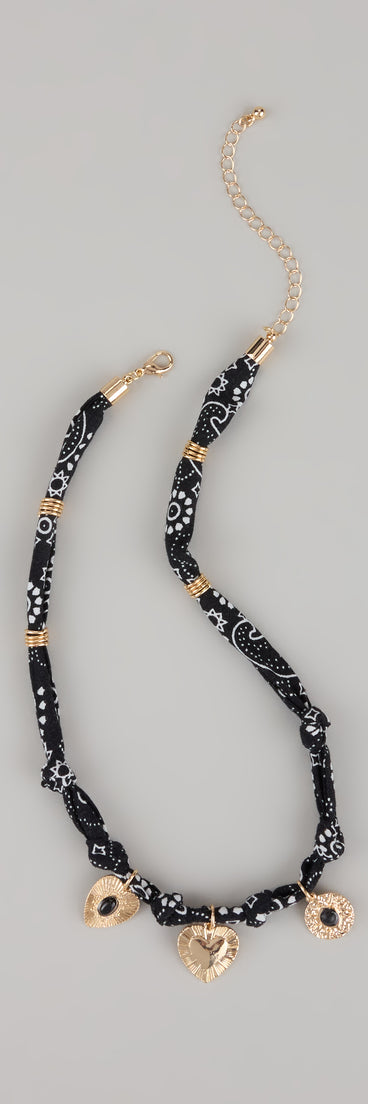 Cowgirl Cool Bandana Charm Necklace