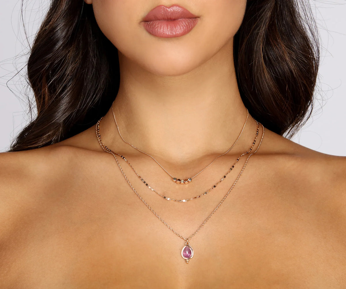 Gemstone Layered Necklace | Windsor