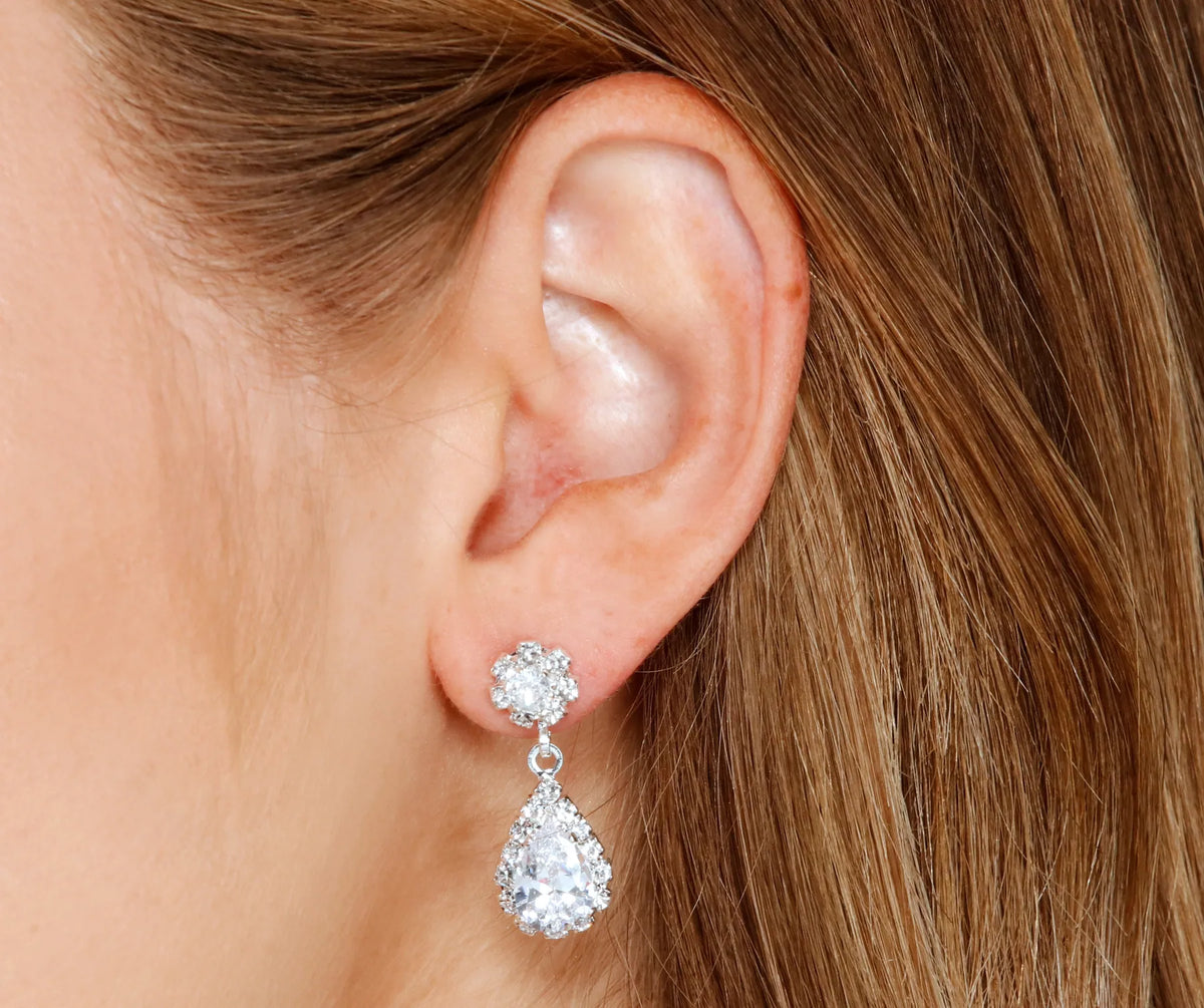 Endless Glam Rhinestone Collar And Earrings Set | Windsor