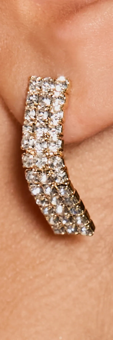 Luxurious Rhinestone Choker Necklace And Earrings Set