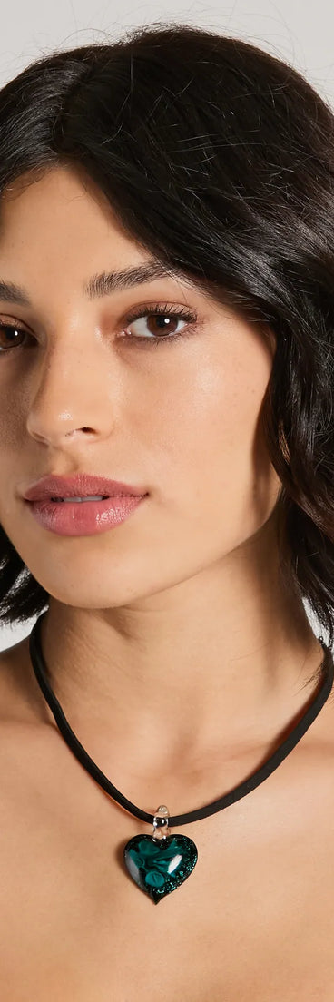 My Whole Heart Swirl Charm Necklace