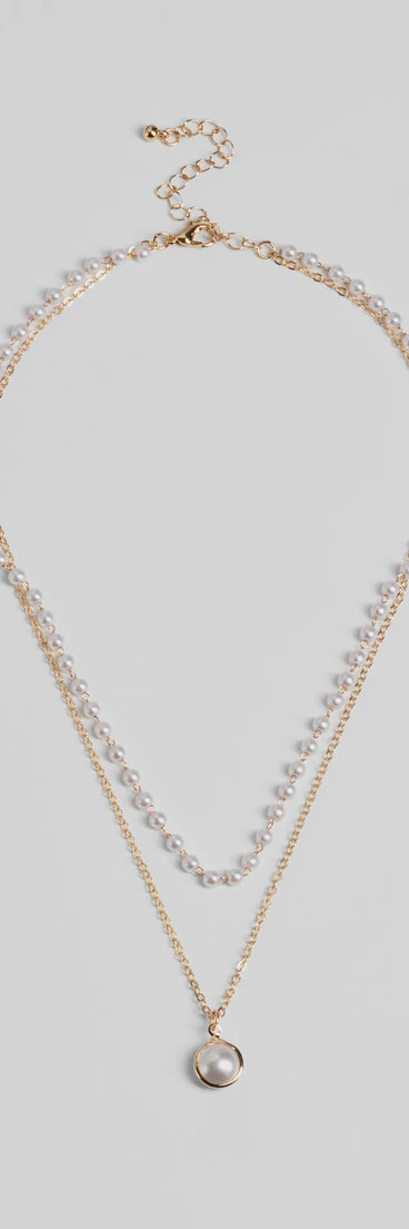 Luxe Moment Faux Pearl Layered Necklace