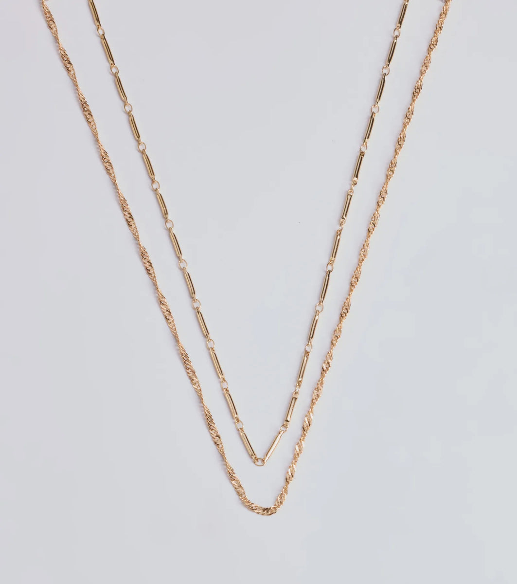 Casual Glam Layered Chain Necklace | Windsor
