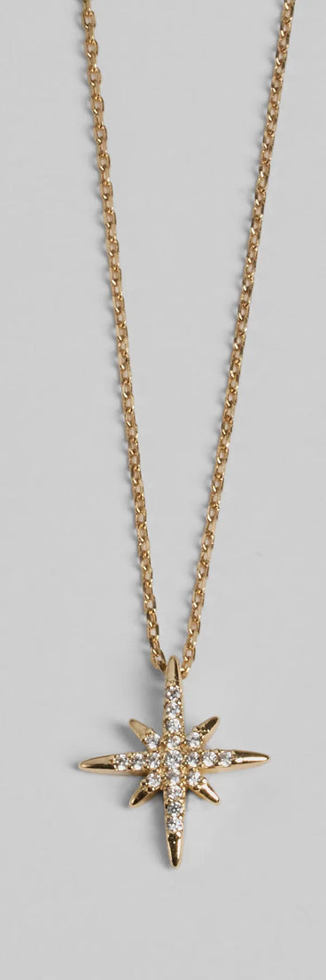 Burst With Beauty Rhinestone Star Necklace