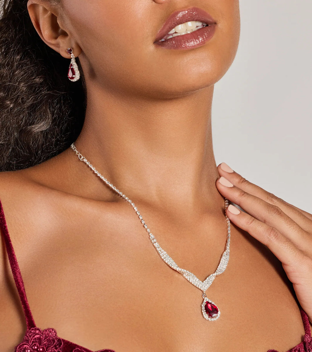 Gorgeous Radiance Gemstone Necklace And Earrings Set | Windsor Gorgeous Radiance Gemstone Necklace And Earrings Set | Windsor