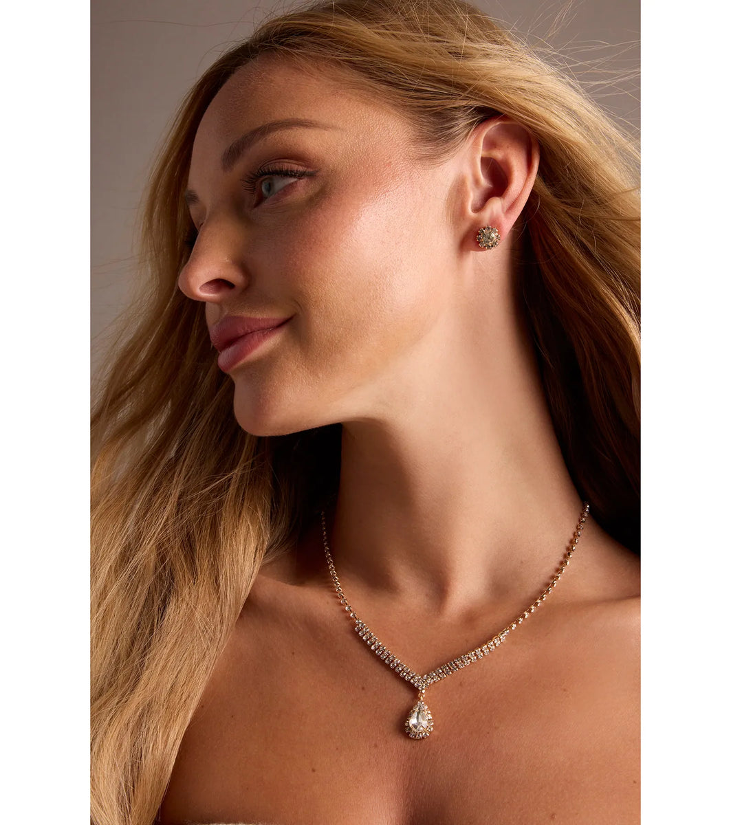My Moment Rhinestone Necklace And Earrings Set | Windsor