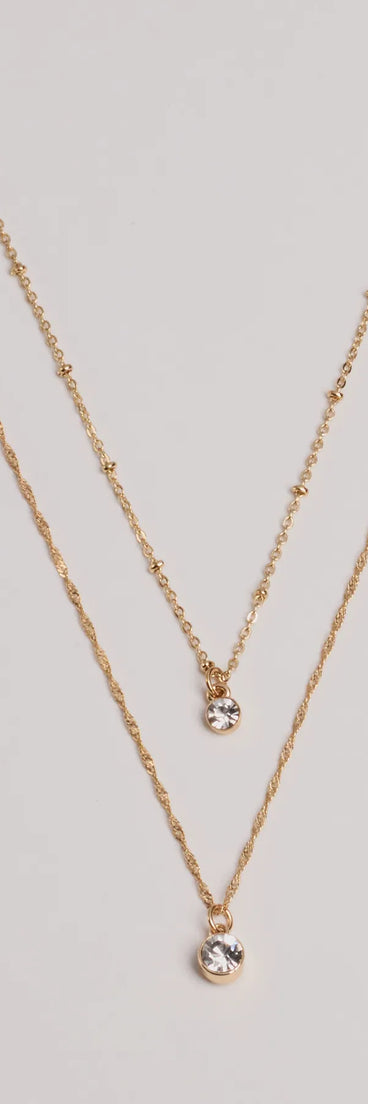 Timelessly Stylish Rhinestone Layered Necklace
