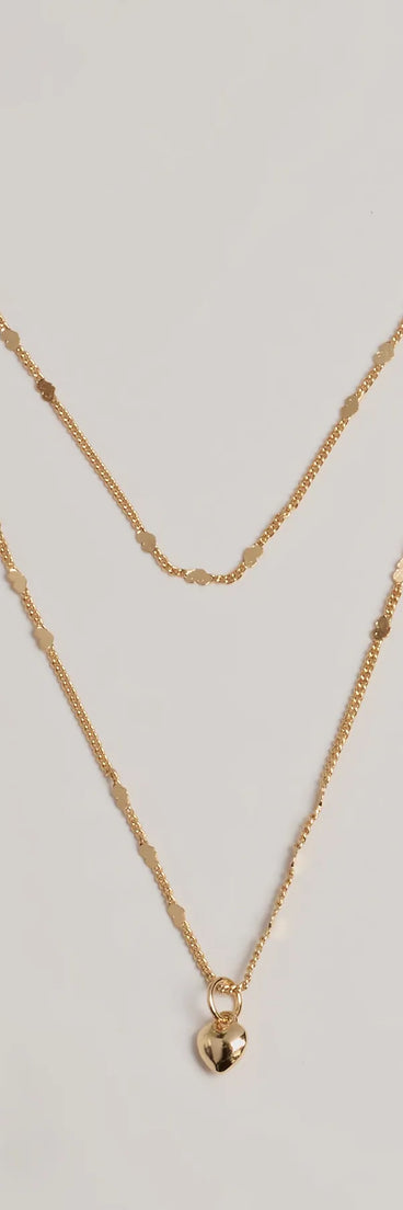 Love Expression Heart Layered Necklace