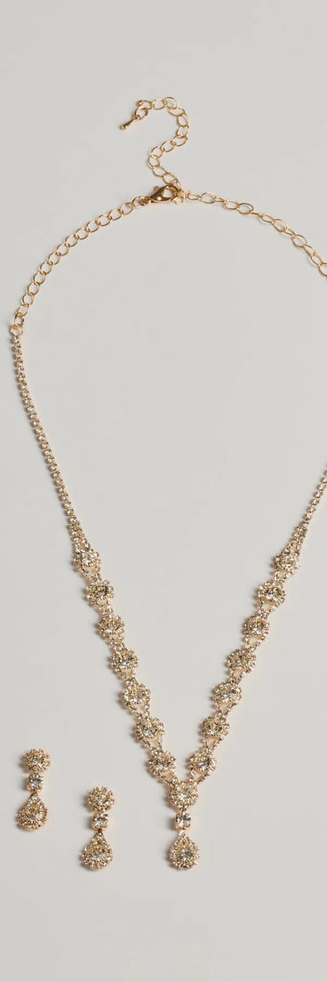 Time To Glow Rhinestone Necklace Set