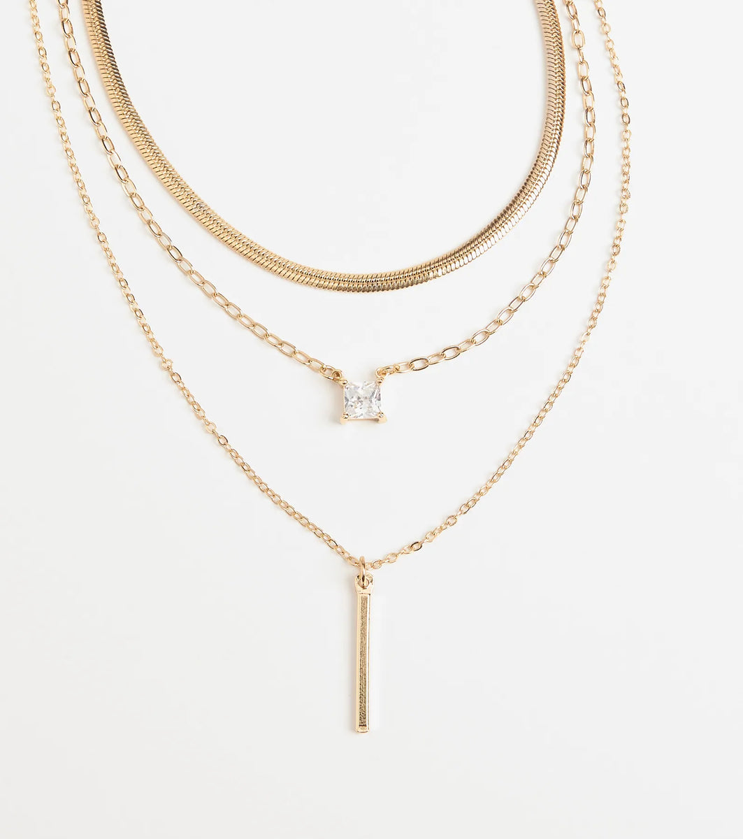 ■ENGBROX■ dream love layered necklace EBNL25023 dream love layered necklace - 앵브록스