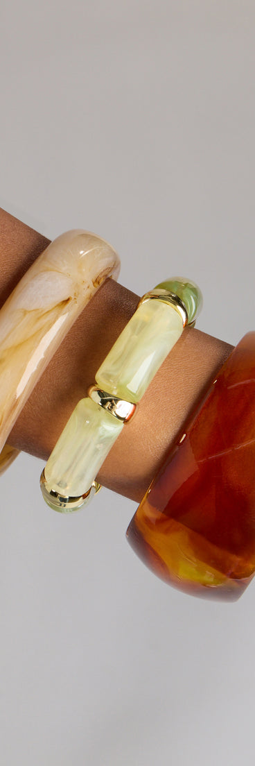 Bold Accents Resin Bangle Bracelet