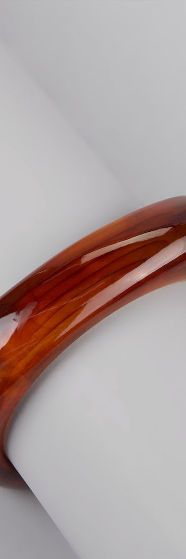 Shape Shift Resin Square Bangle Bracelet