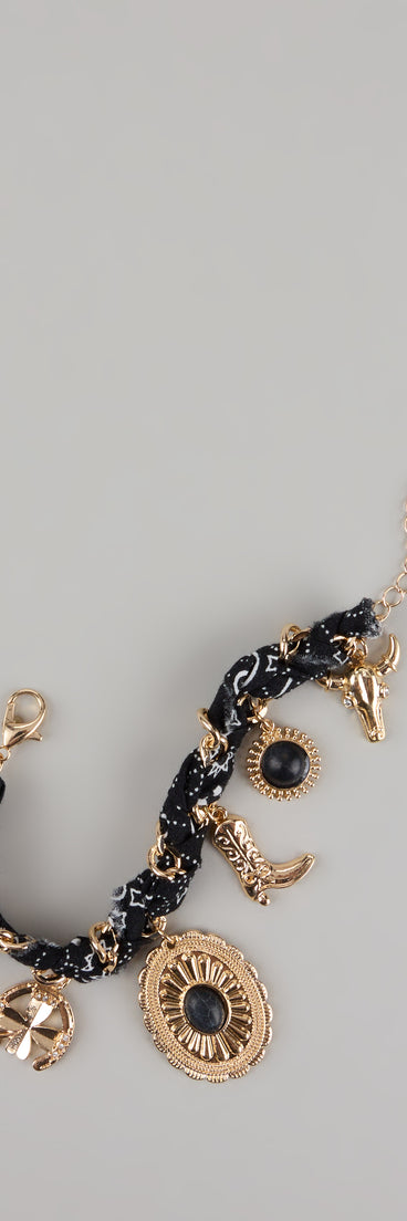 Wild West Bandana Charm Bracelet
